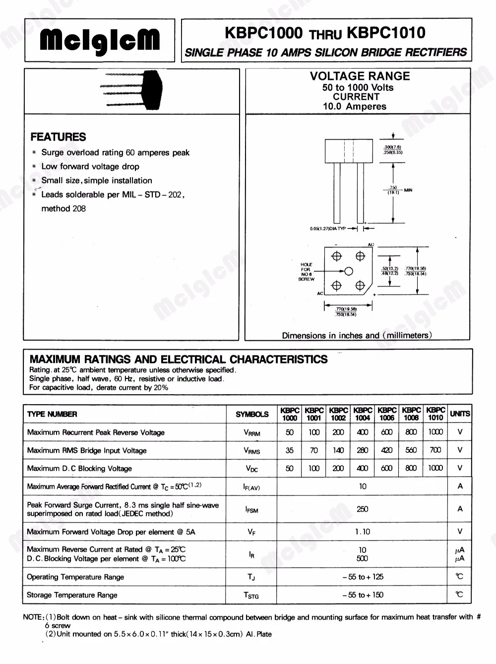 Complete Guide To Understanding Diode Bridge Rectifier Datasheets