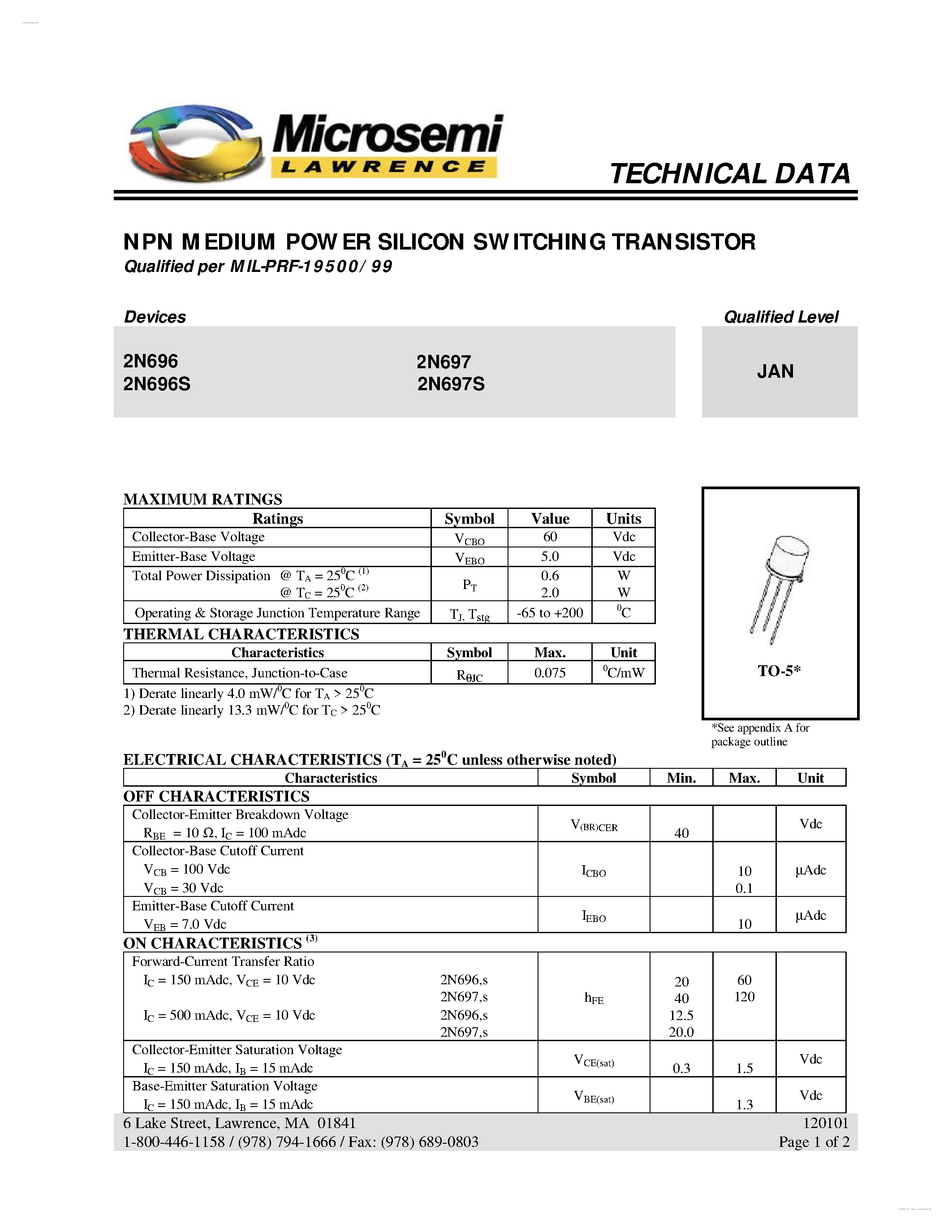 2n697-datasheet 2n697-datasheet