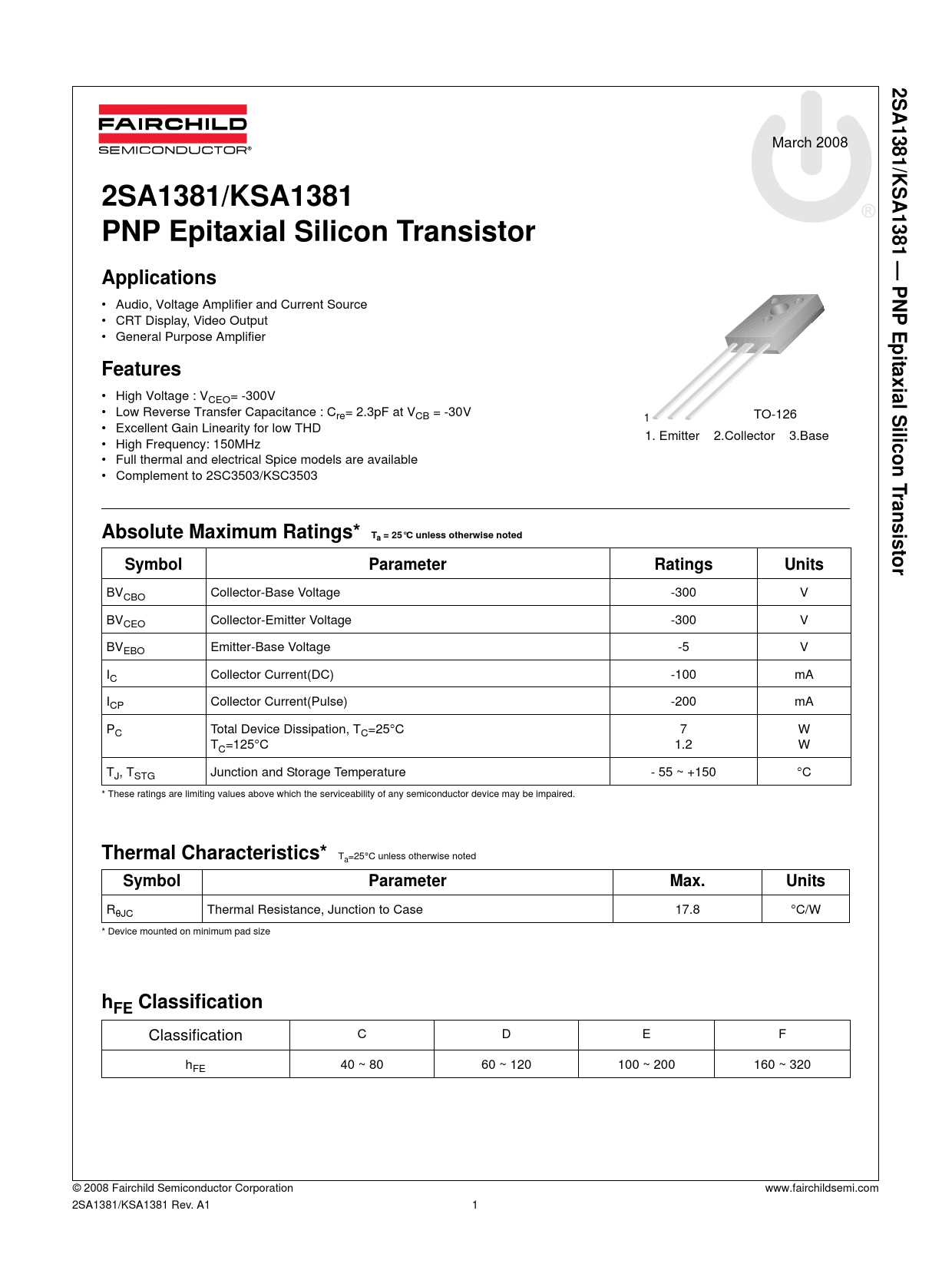 2sa1381-datasheet 2sa1381-datasheet
