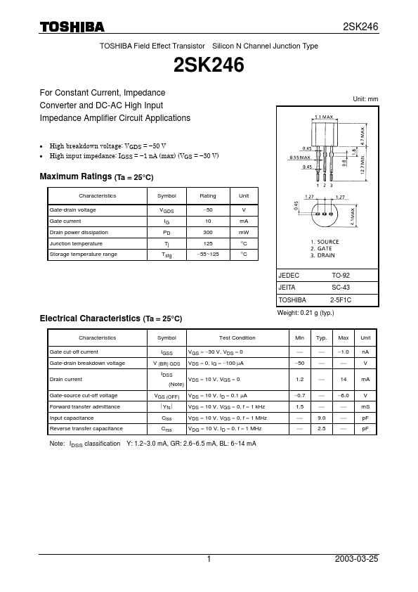 2sk363-datasheet 2sk363-datasheet