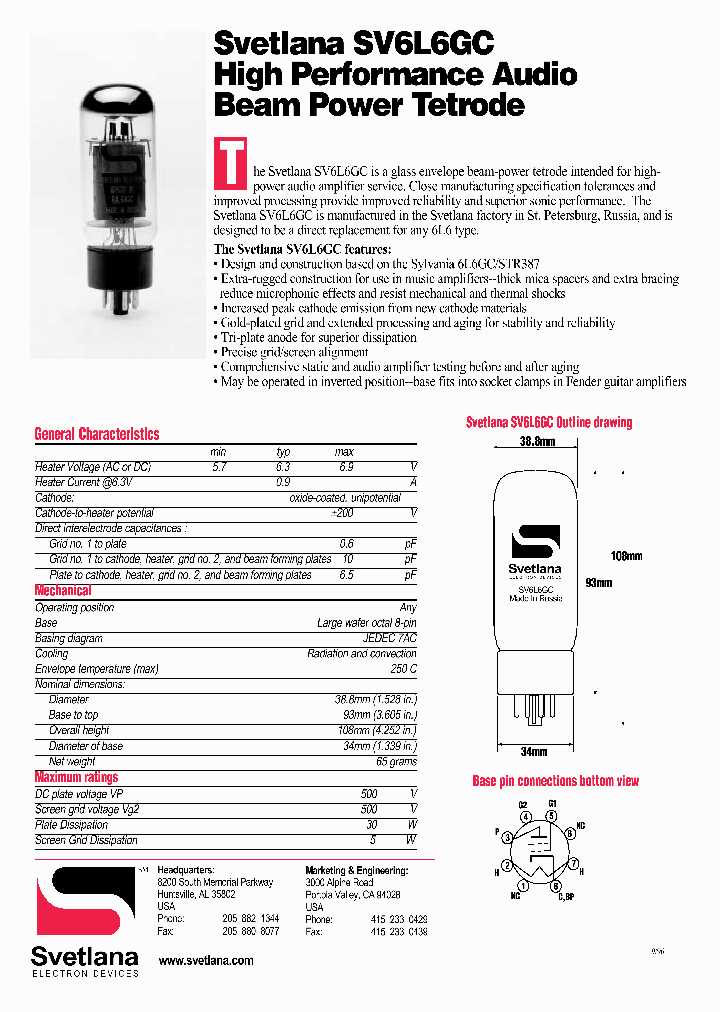 6l6gc-datasheet 6l6gc-datasheet