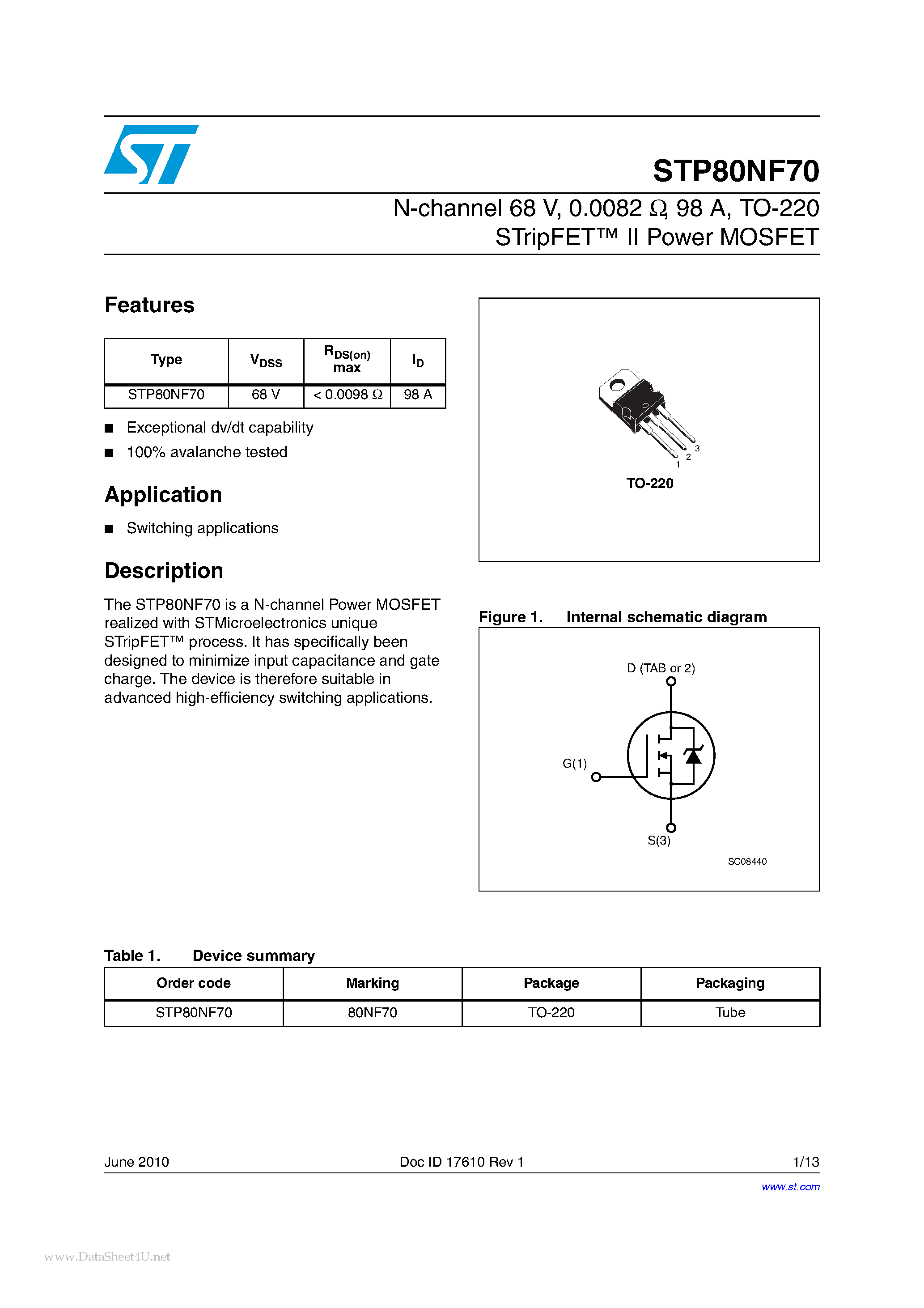 80nf70-datasheet