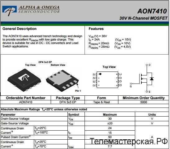 aon7410-datasheet aon7410-datasheet