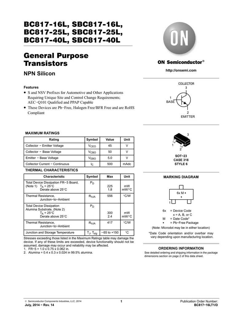 bc817-40-datasheet bc817-40-datasheet