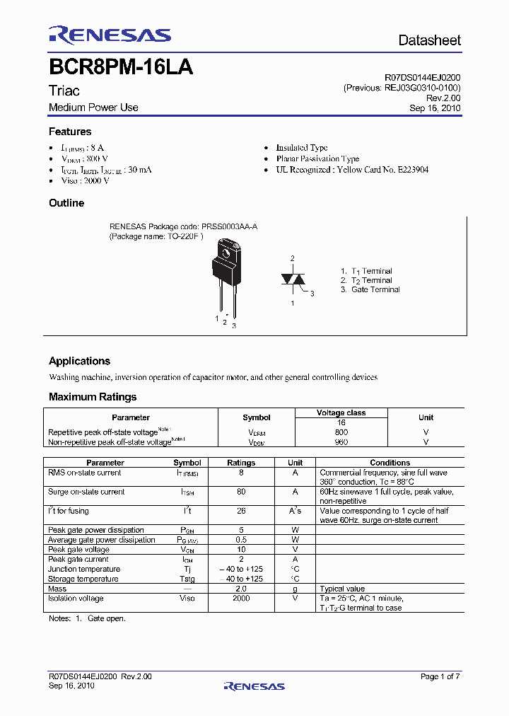 bcr5km-datasheet bcr5km-datasheet