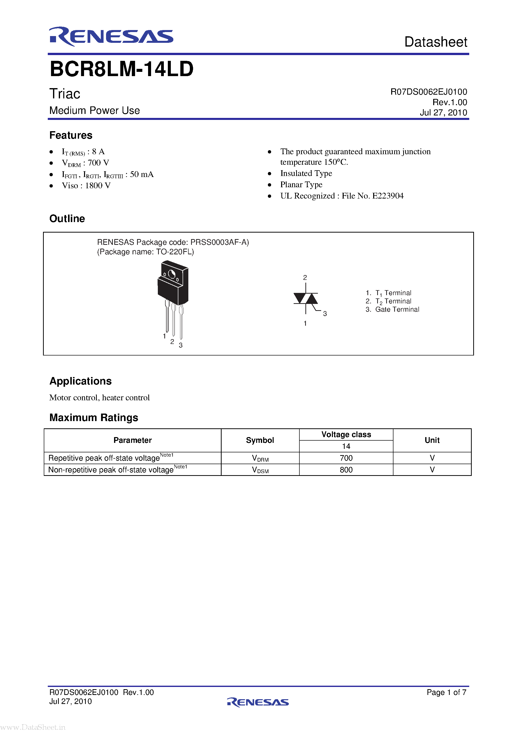 bcr5km-datasheet bcr5km-datasheet
