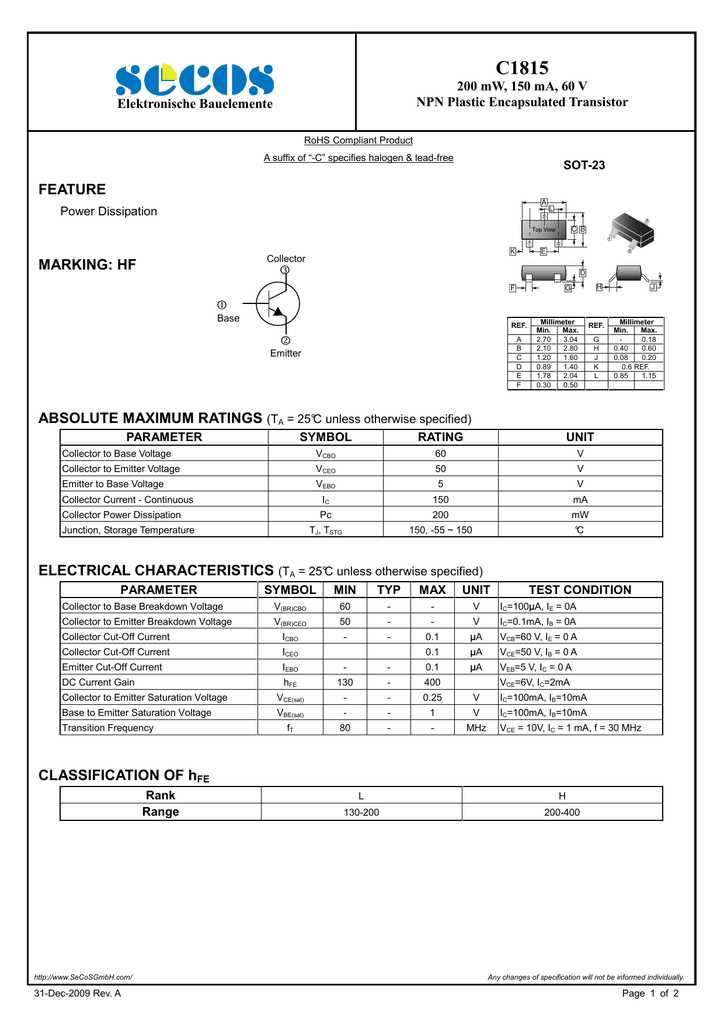 c1815y-datasheet