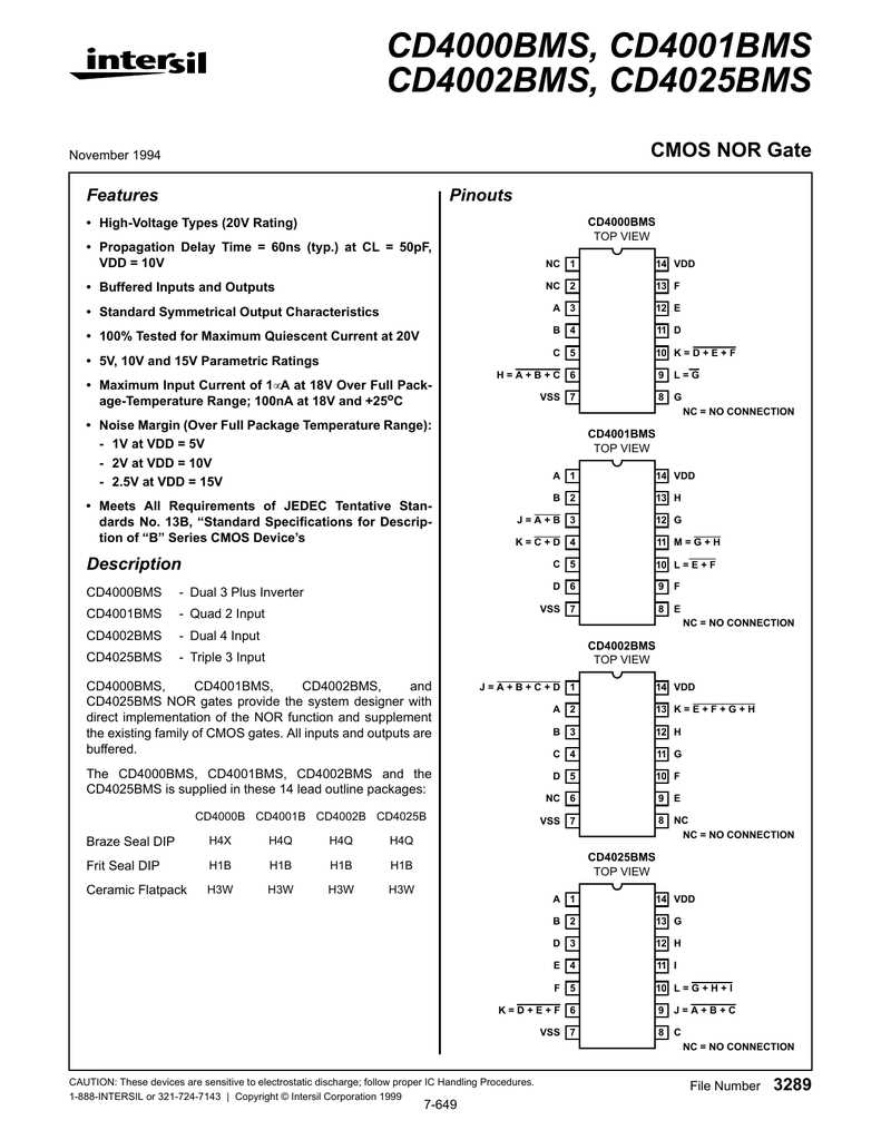 cd4001bm-datasheet cd4001bm-datasheet