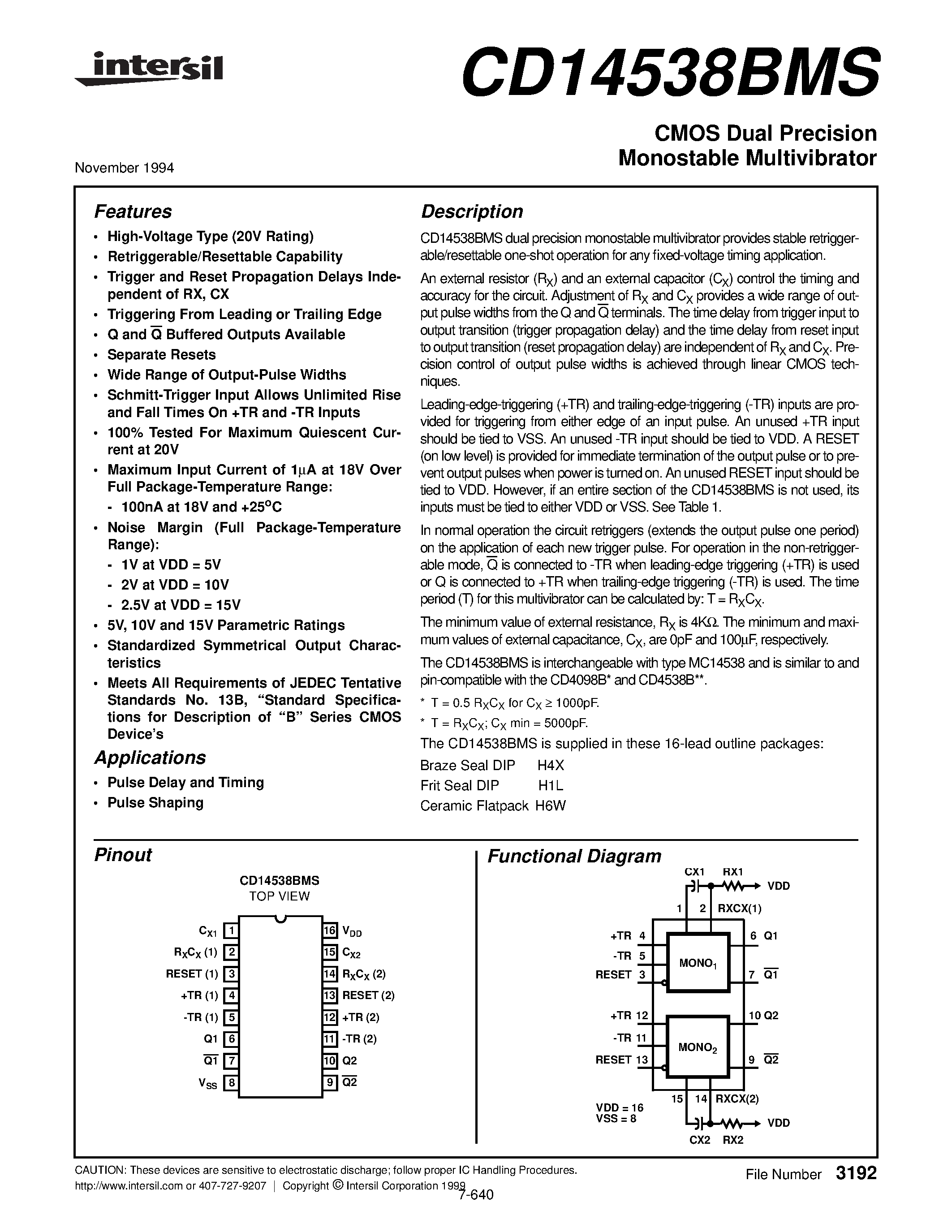 cd4536be-datasheet cd4536be-datasheet