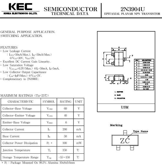 datasheet-2n3904 datasheet-2n3904