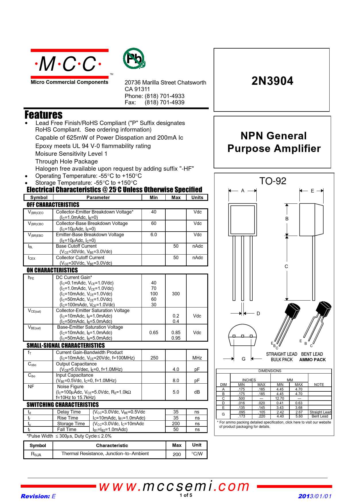 datasheet-2n3904