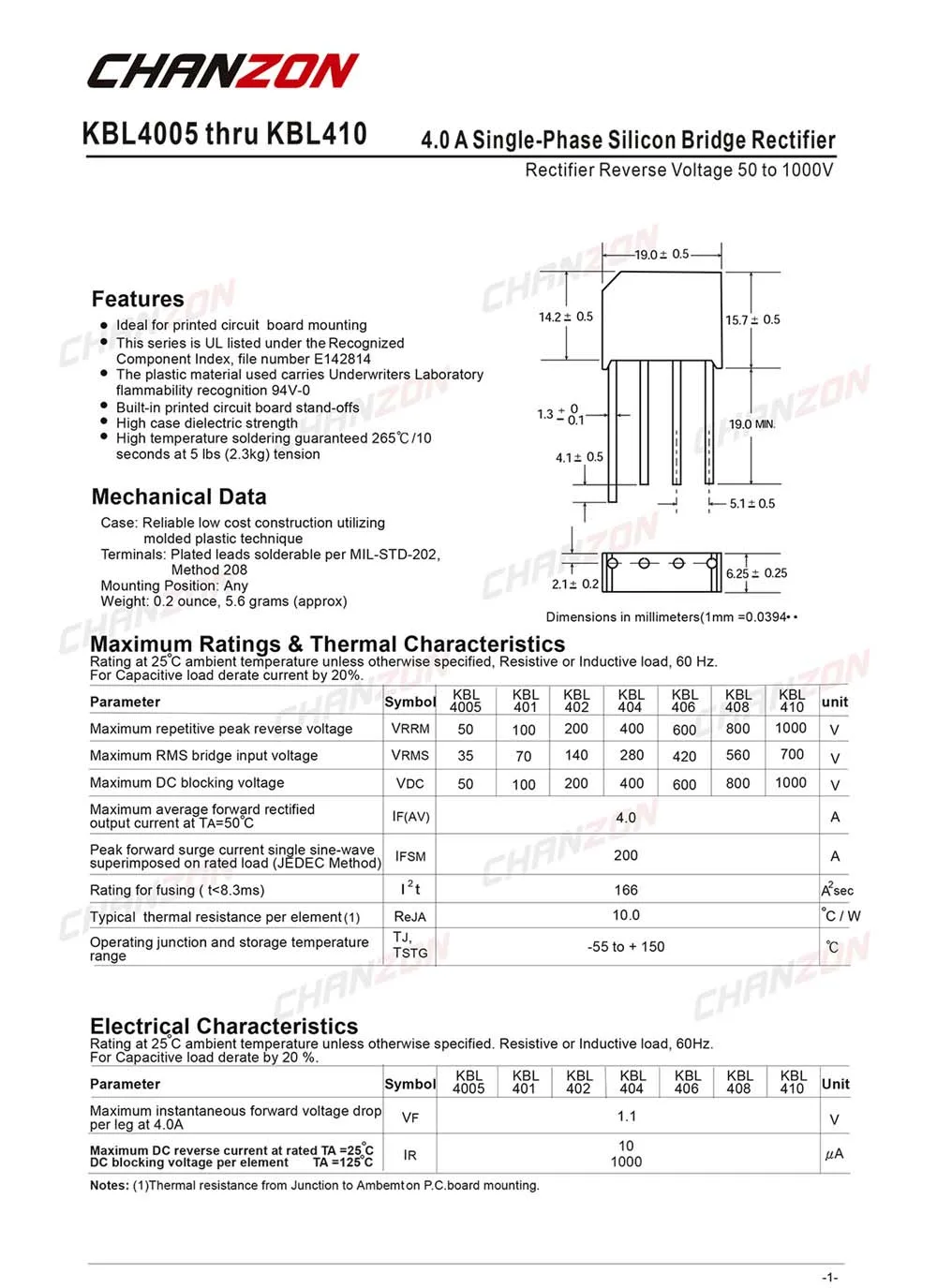 kbl406-datasheet
