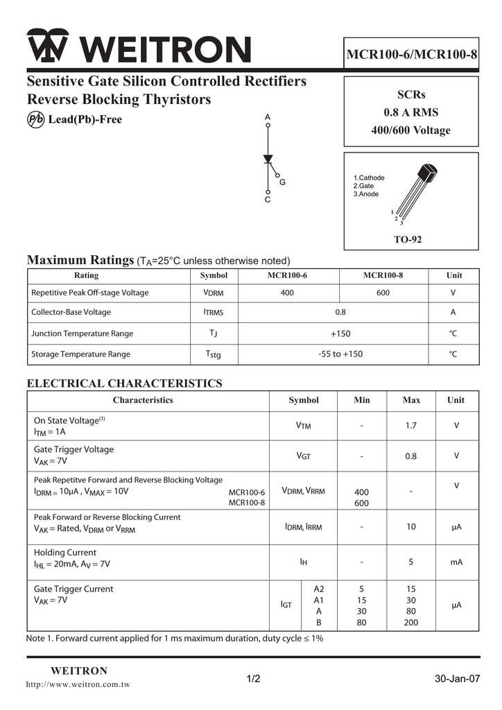 mcr106-datasheet