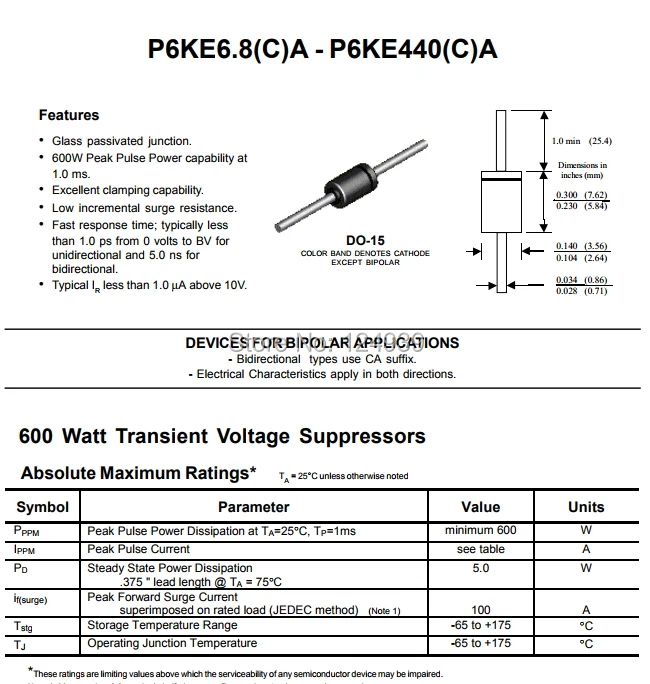 p6ke6-8ca-datasheet p6ke6-8ca-datasheet