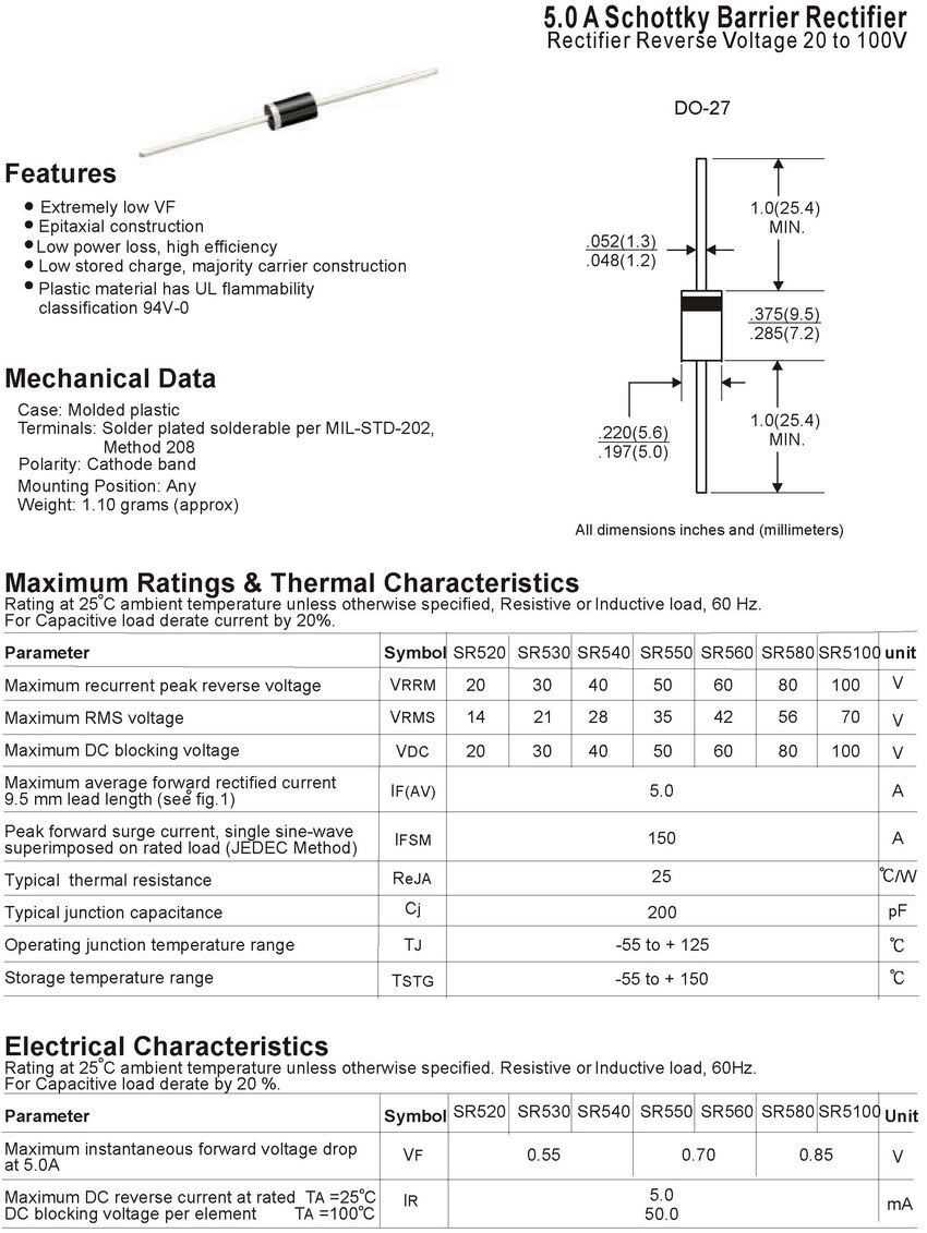 sb560-datasheet sb560-datasheet