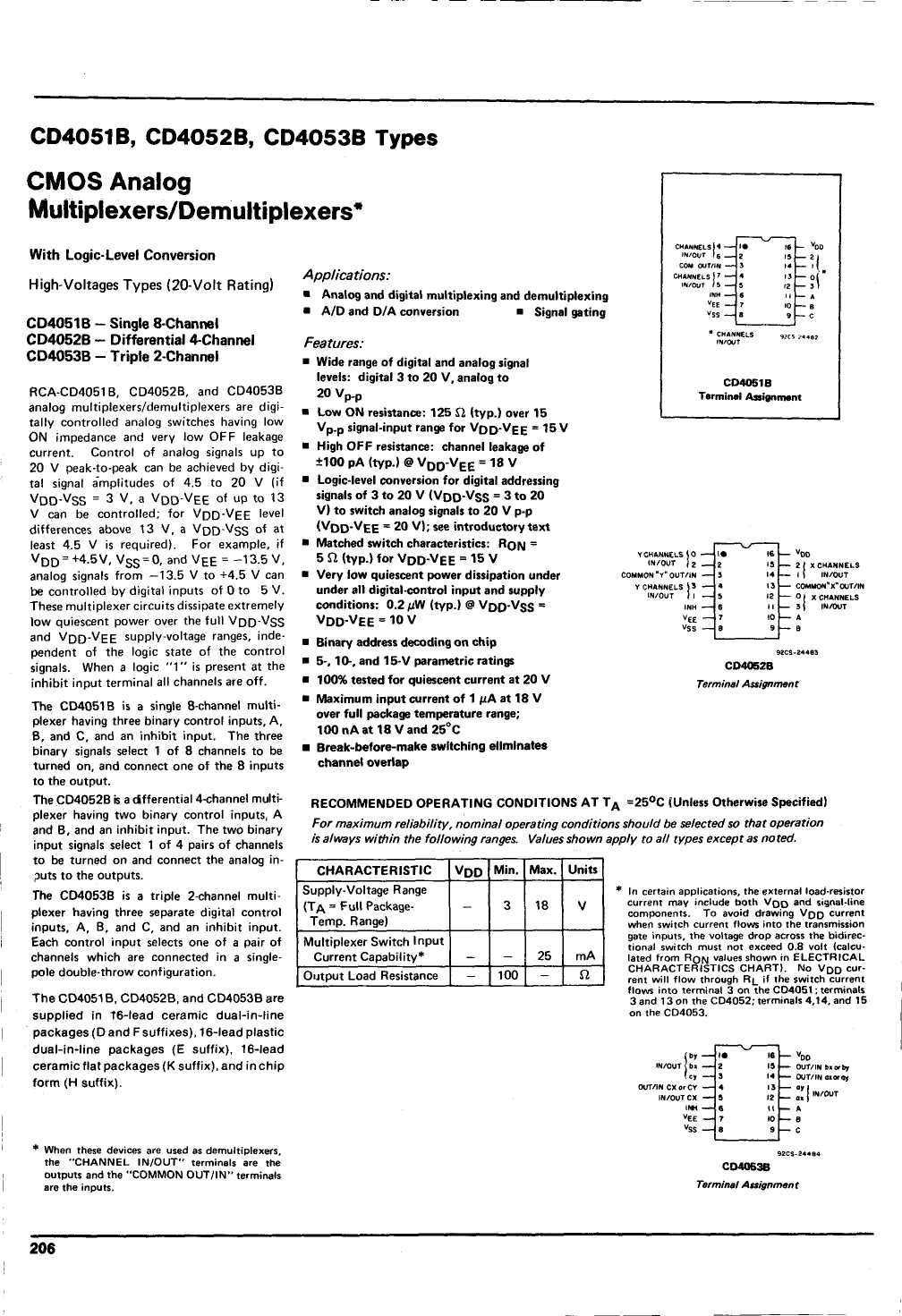 cd4052bcn-datasheet cd4052bcn-datasheet