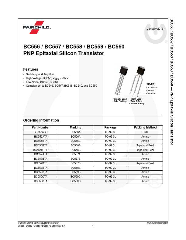 bc556a-datasheet bc556a-datasheet