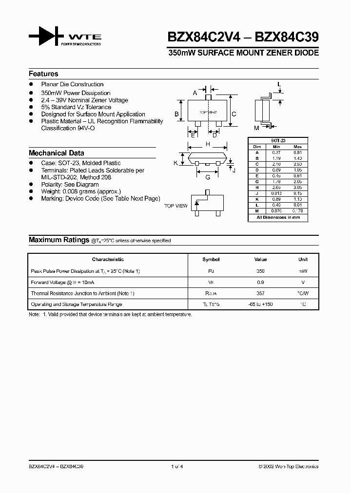 bzx84c5v1-datasheet bzx84c5v1-datasheet