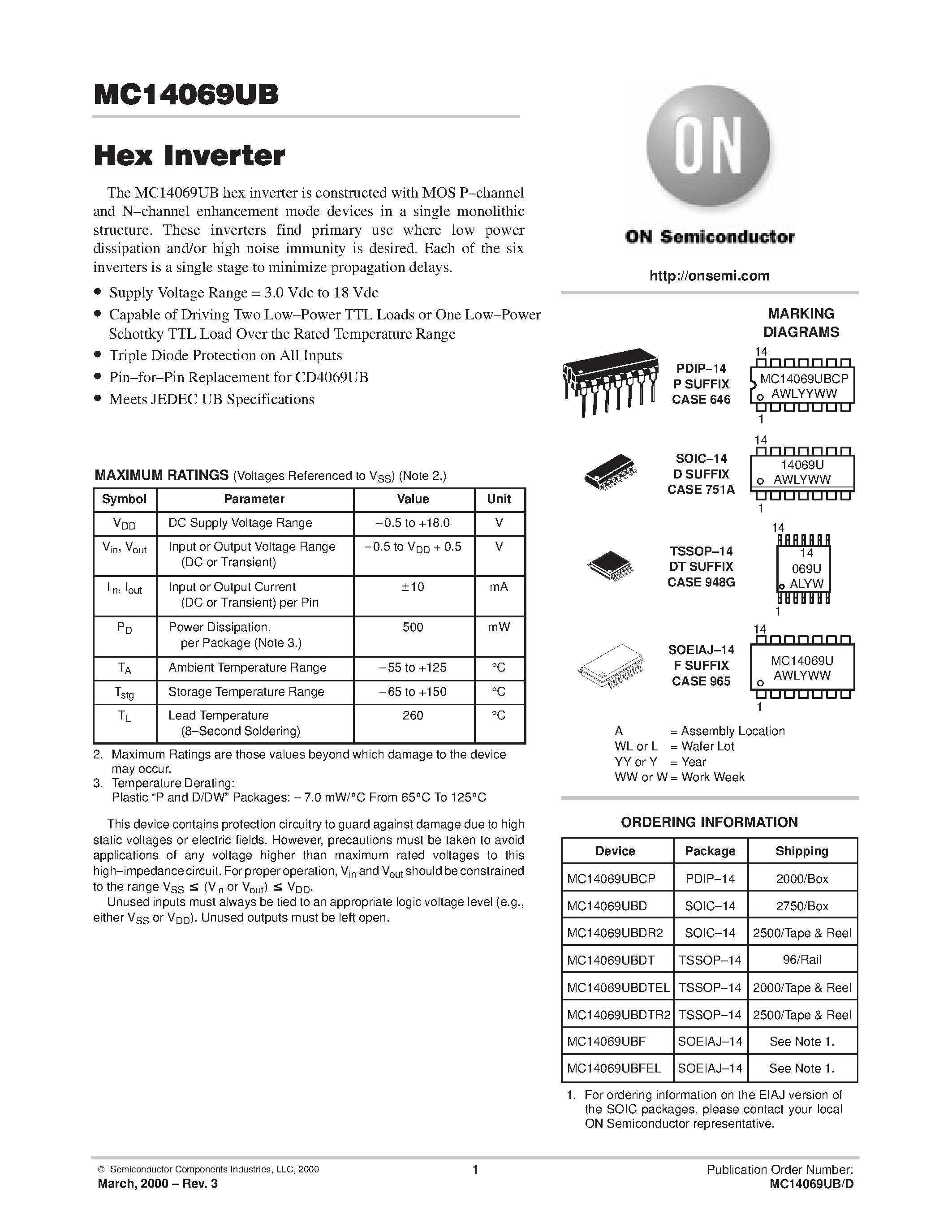 mc14069ub-datasheet mc14069ub-datasheet