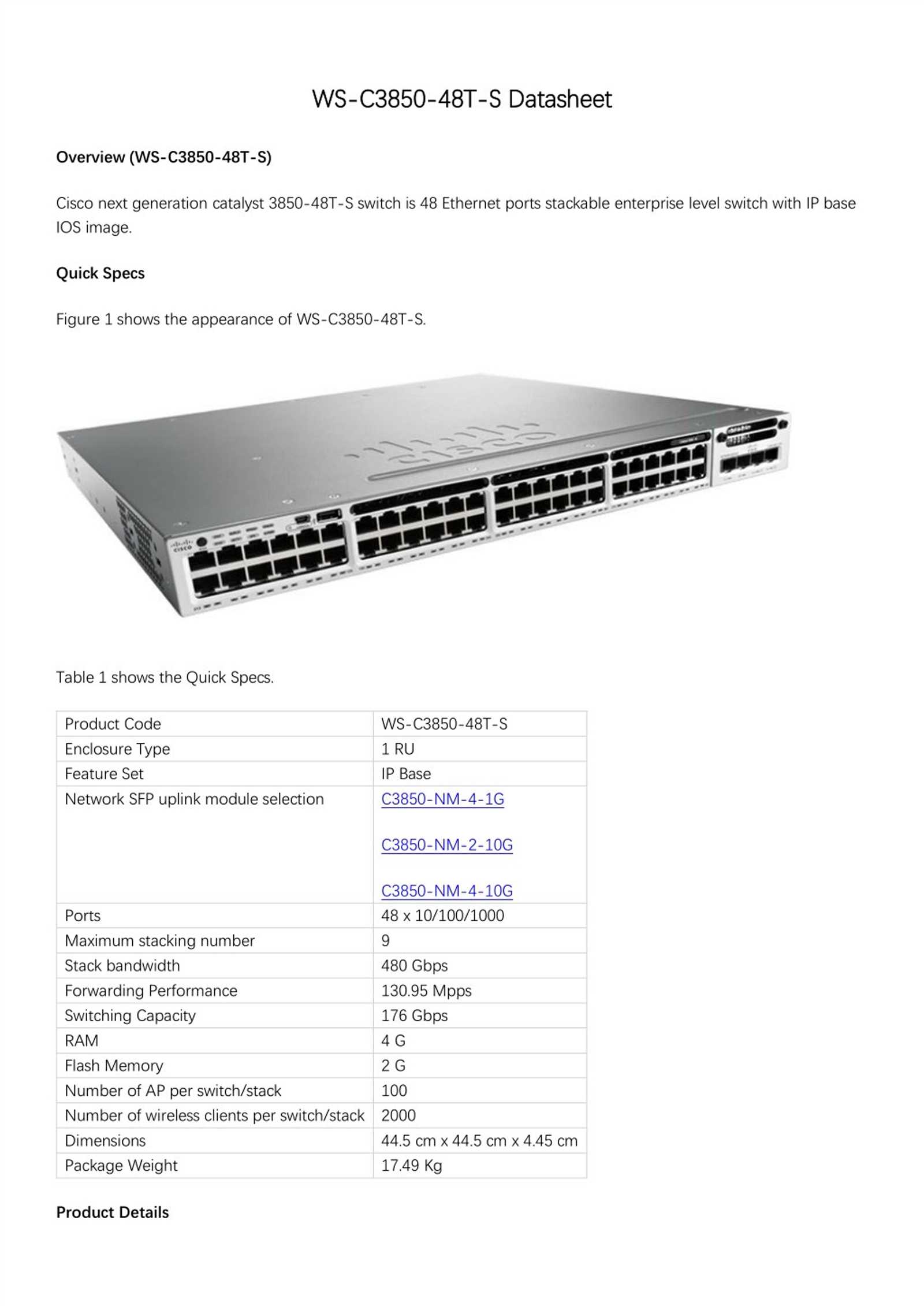 cisco-ws-c3850-24xs-e-datasheet cisco-ws-c3850-24xs-e-datasheet