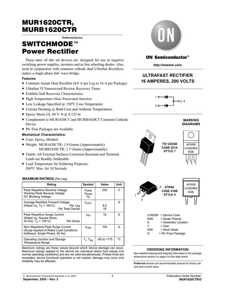 mur1620-datasheet