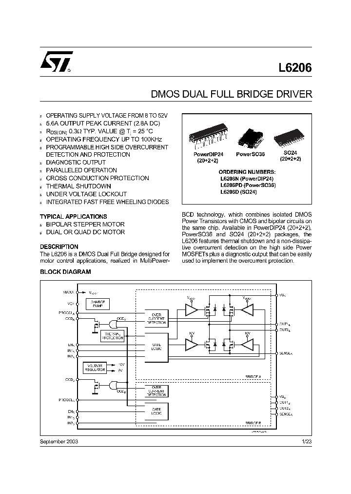 l6206pd-datasheet l6206pd-datasheet