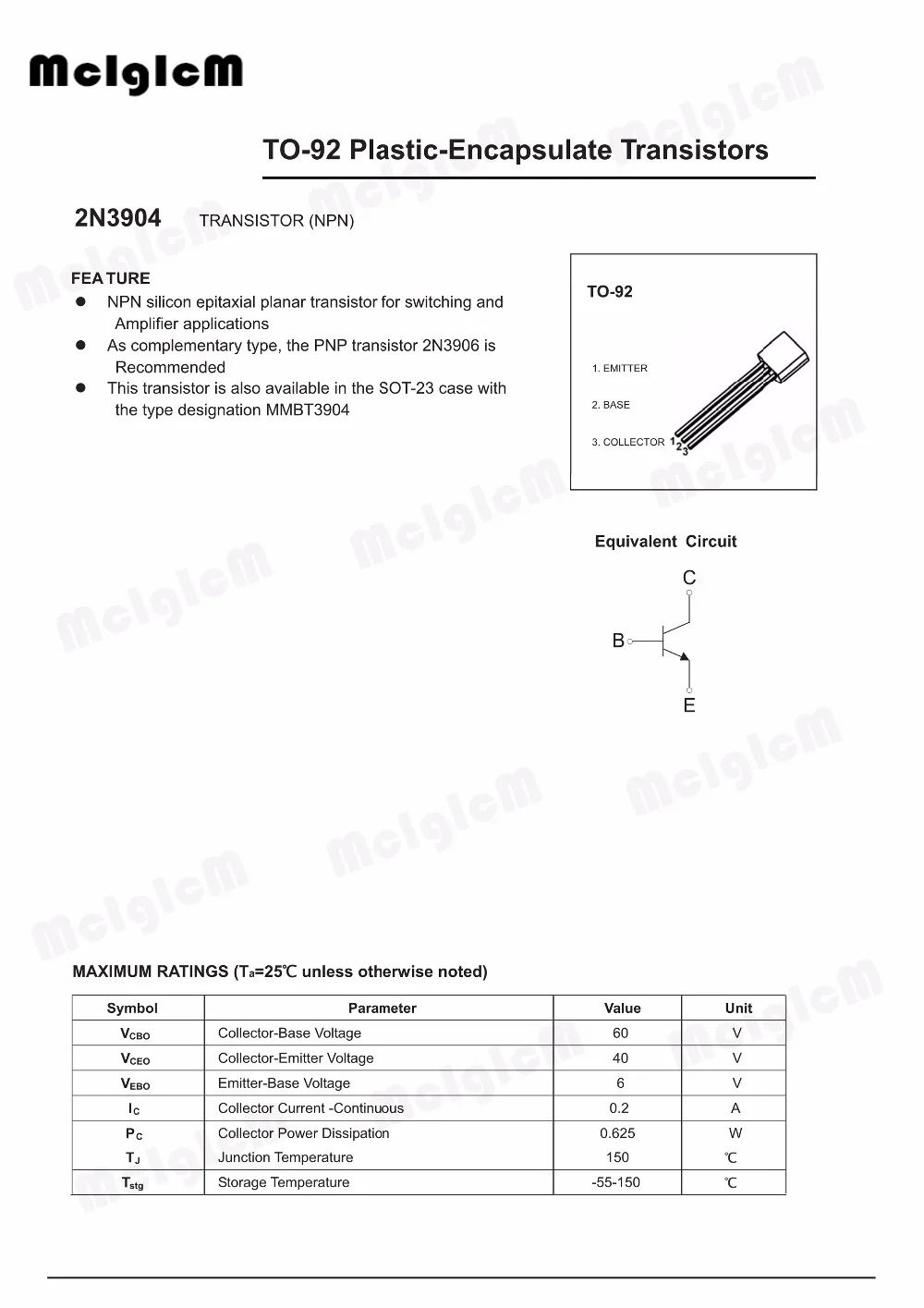 datasheet-2n3904-npn-transistor