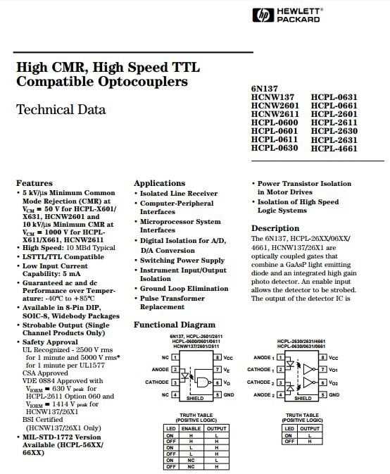 hcpl2631-datasheet