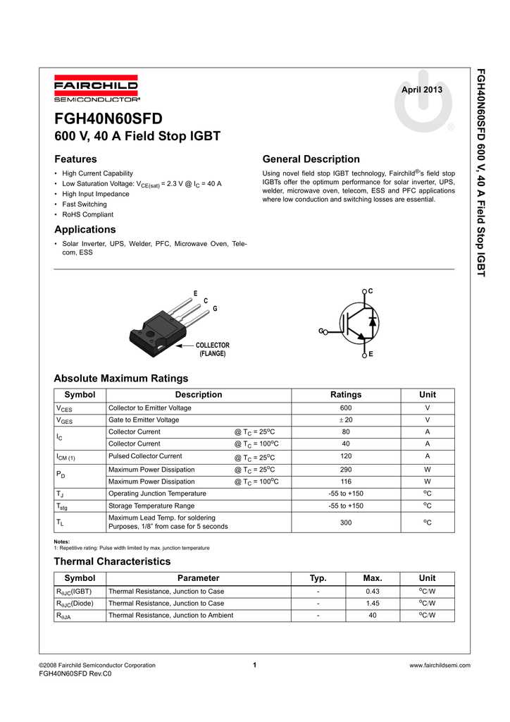 fgh40n60-datasheet