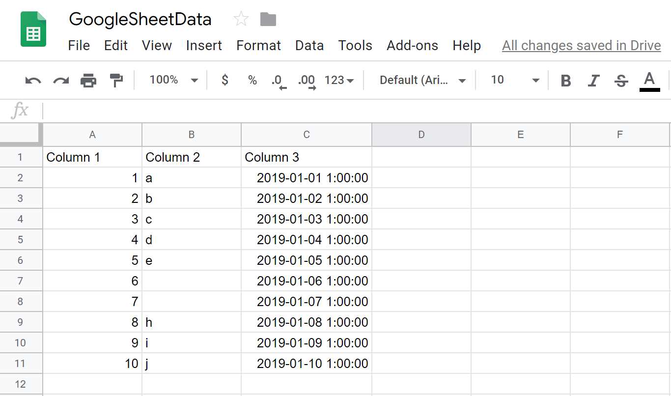 google-datasheets