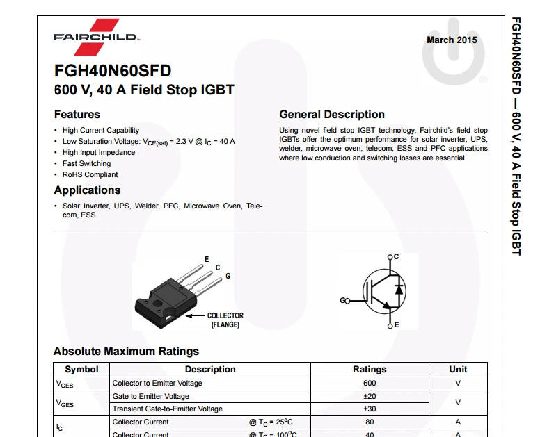 fgh40n60-datasheet fgh40n60-datasheet