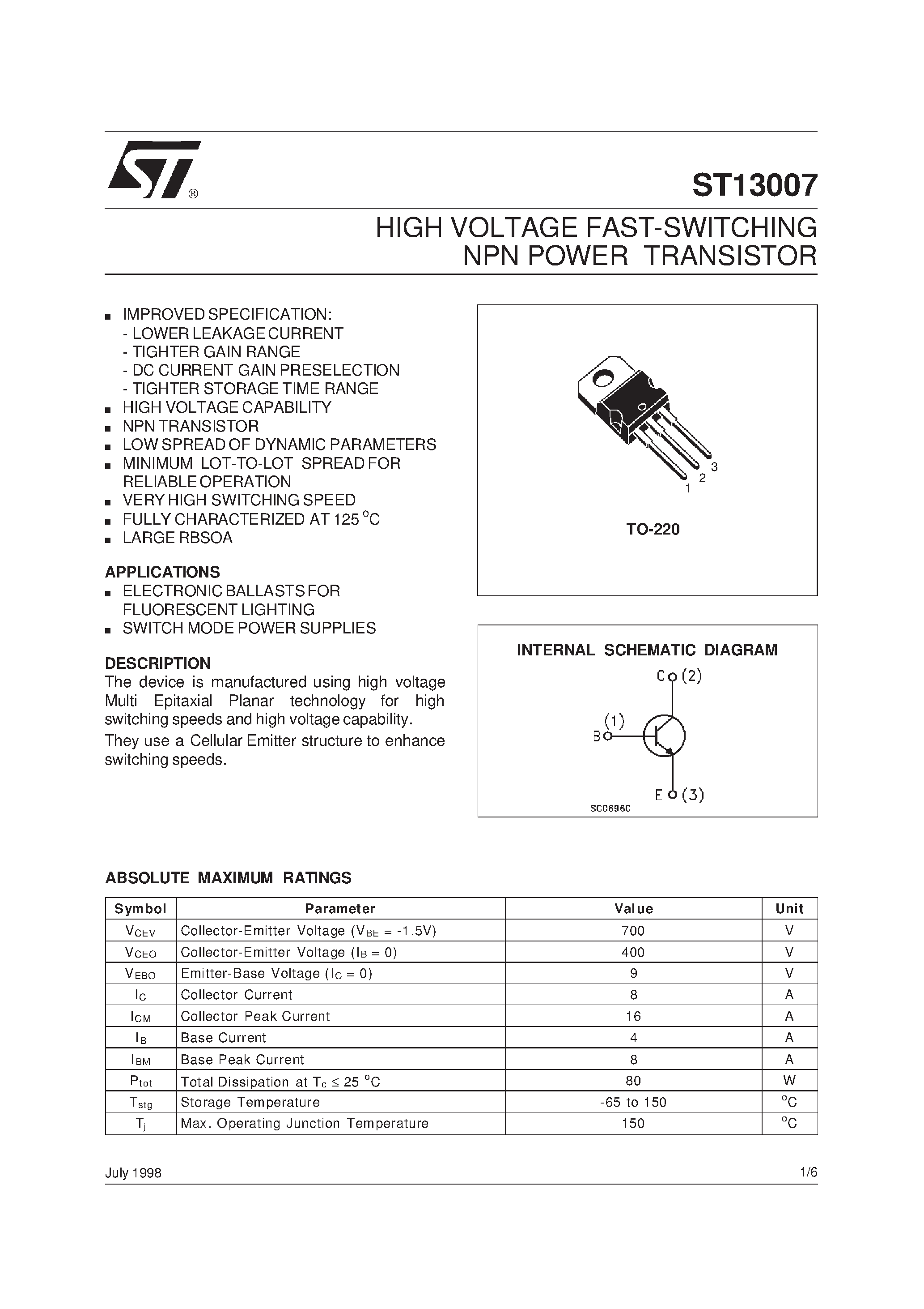 13007d-datasheet 13007d-datasheet