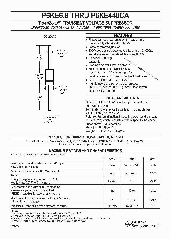 p6ke6-8ca-datasheet p6ke6-8ca-datasheet