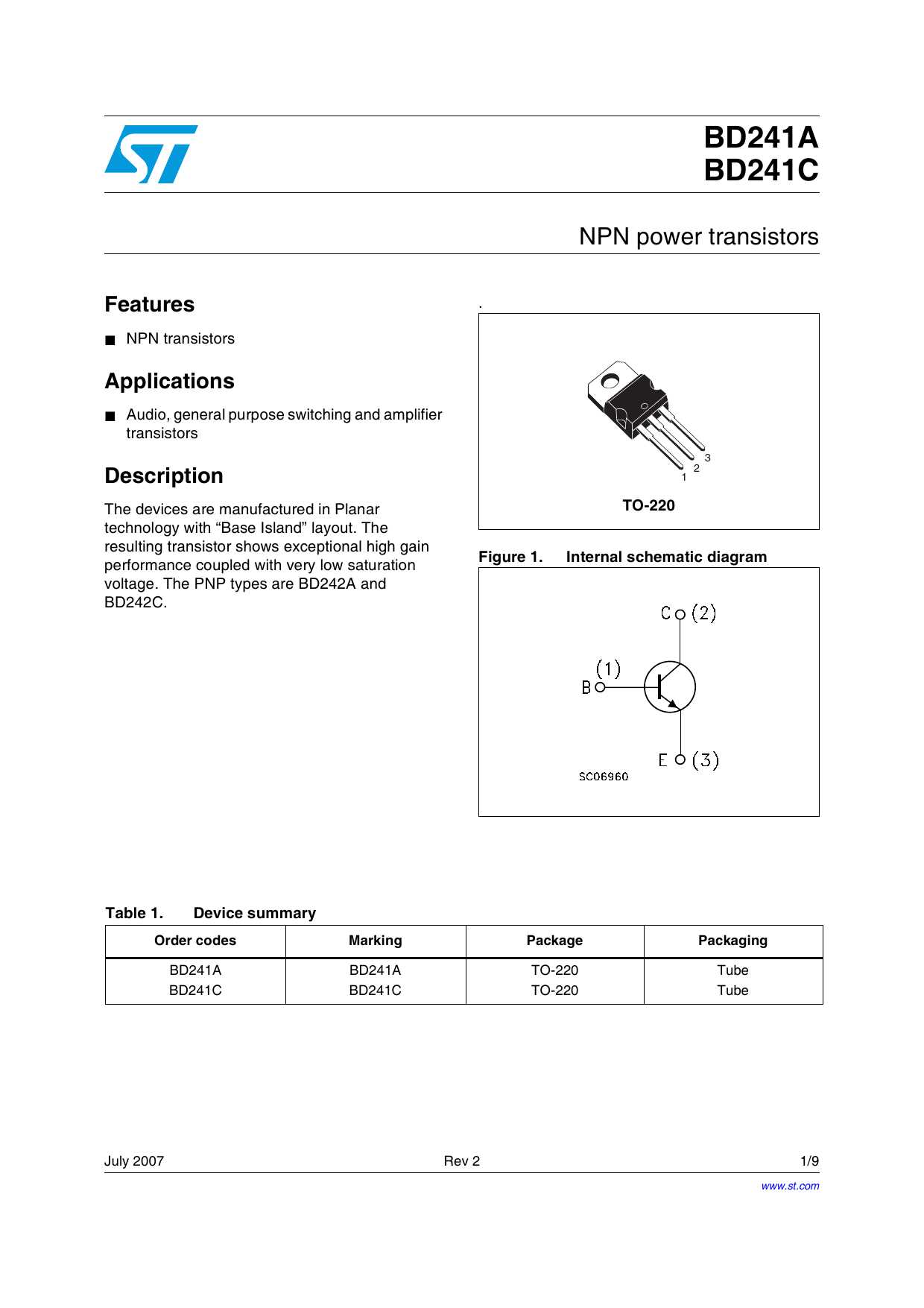 bd241c-datasheet bd241c-datasheet