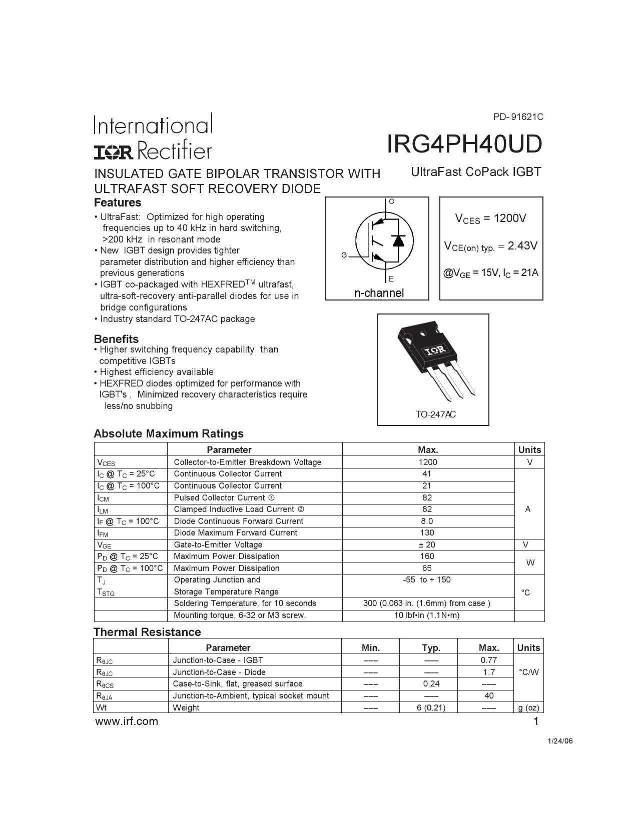 irg4ph50ud-datasheet irg4ph50ud-datasheet