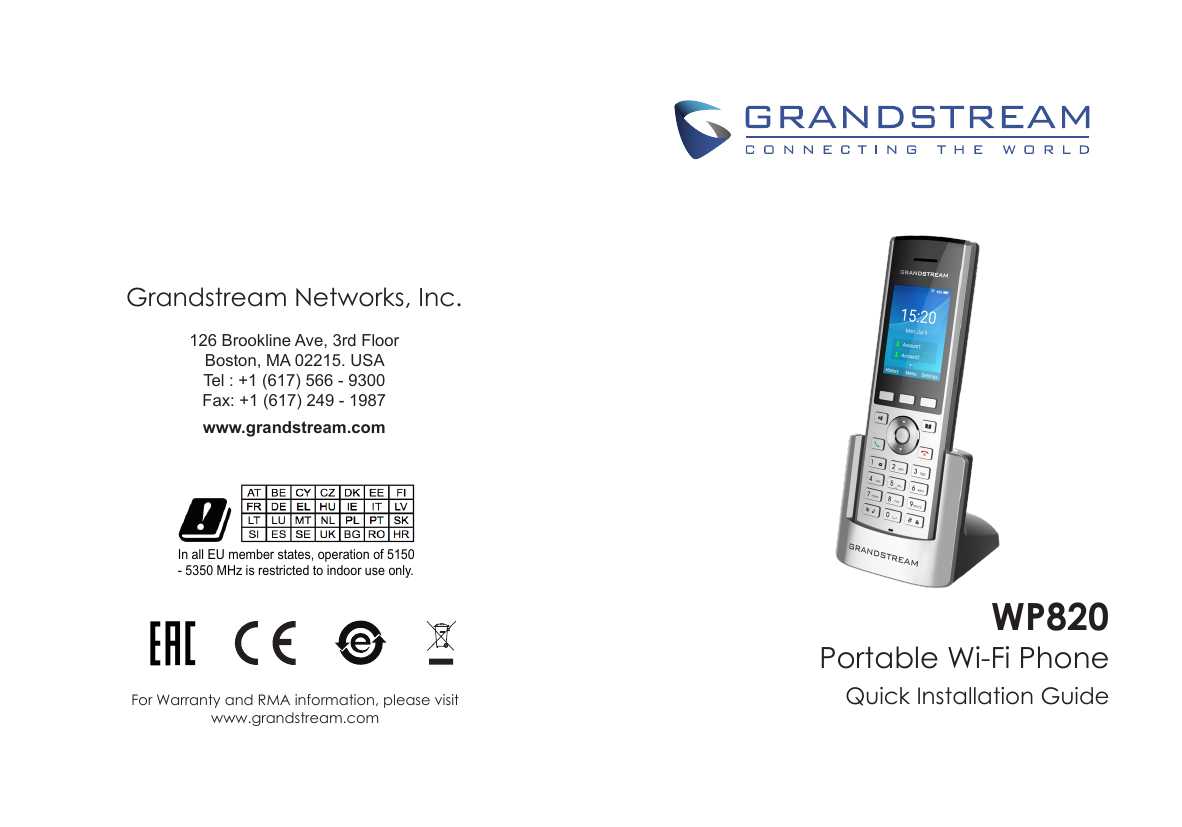grandstream-wp820-datasheet