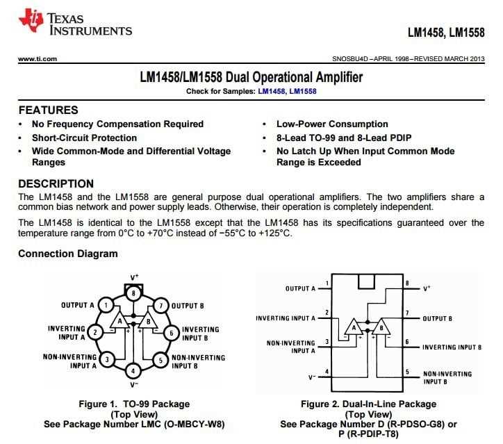 op-amp-1458-datasheet