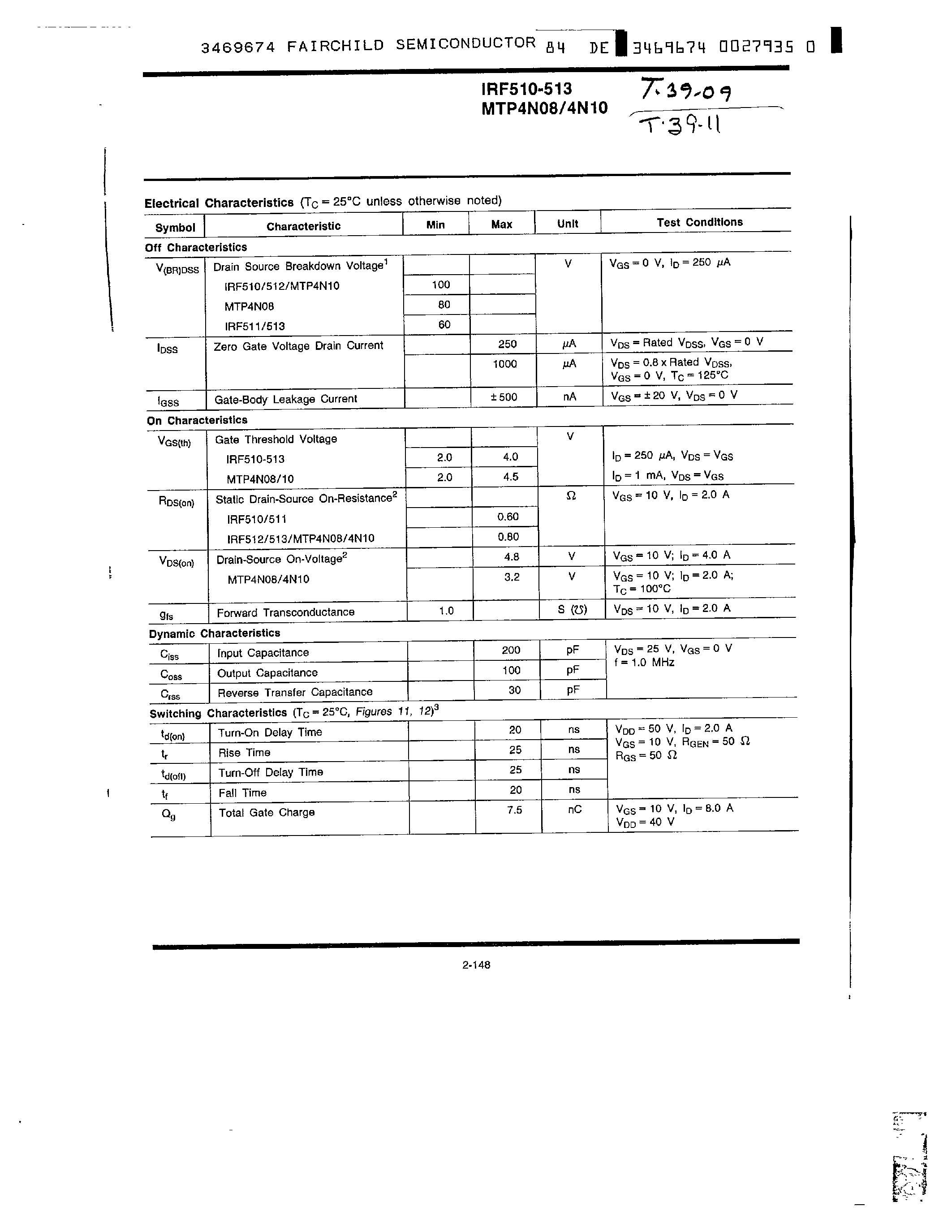irf510pbf-datasheet irf510pbf-datasheet