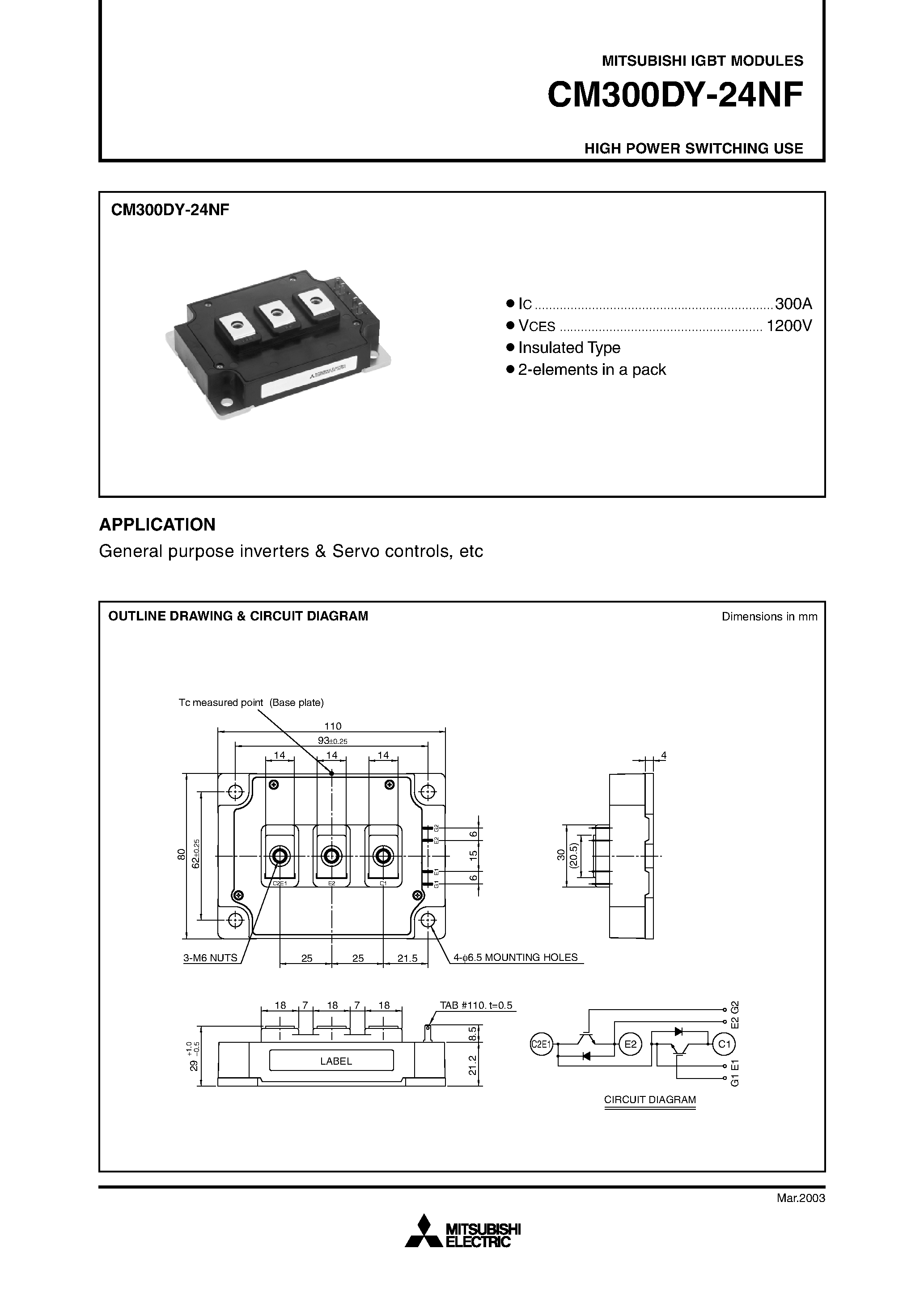 mitsubishi-datasheet