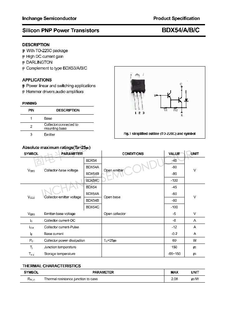 bdx54cg-datasheet bdx54cg-datasheet