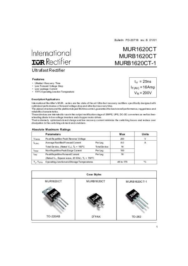 mur1620-datasheet