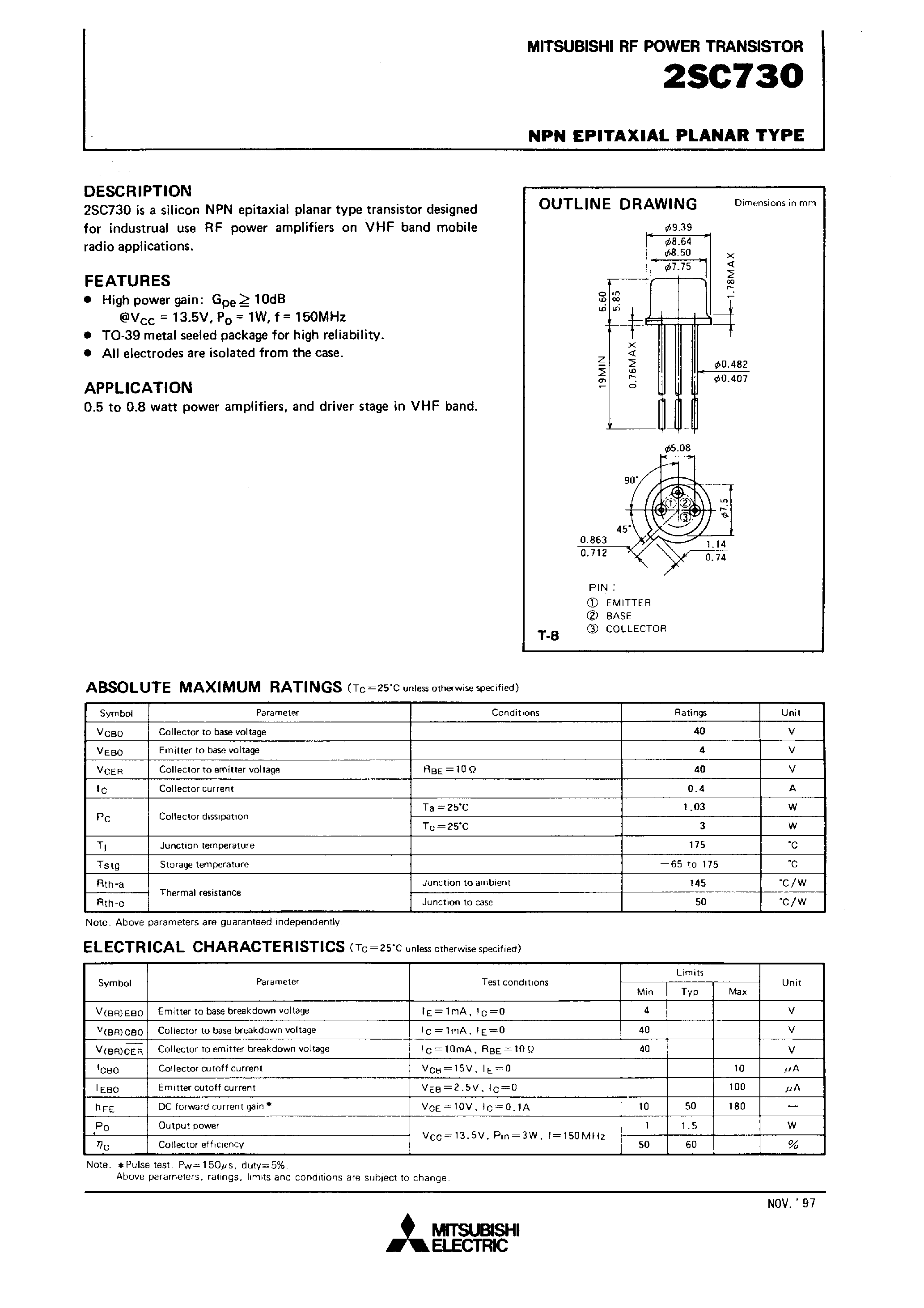 mitsubishi-datasheet