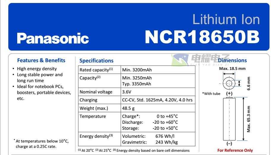18650b-datasheet