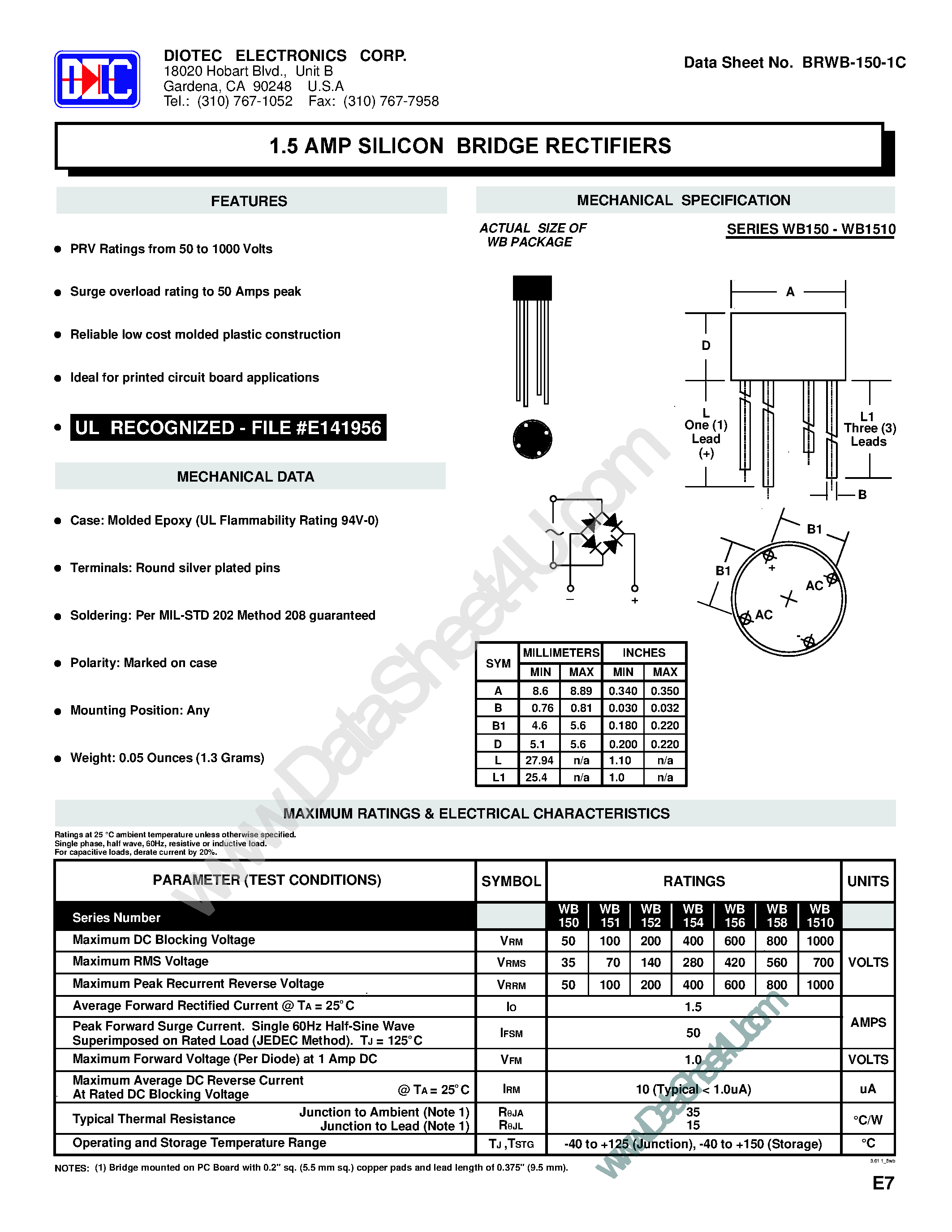 sbt150-datasheet