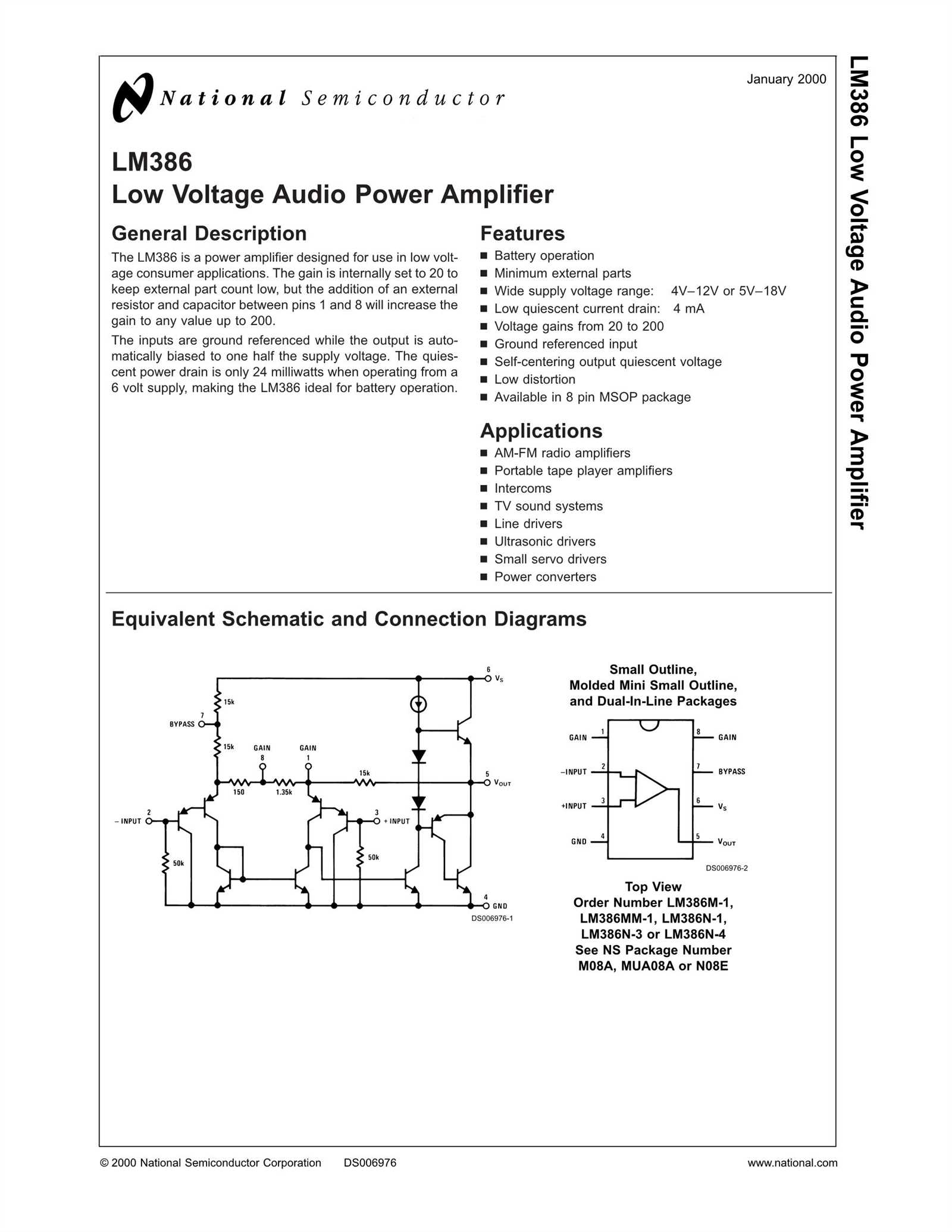 lm386n-4-datasheet lm386n-4-datasheet