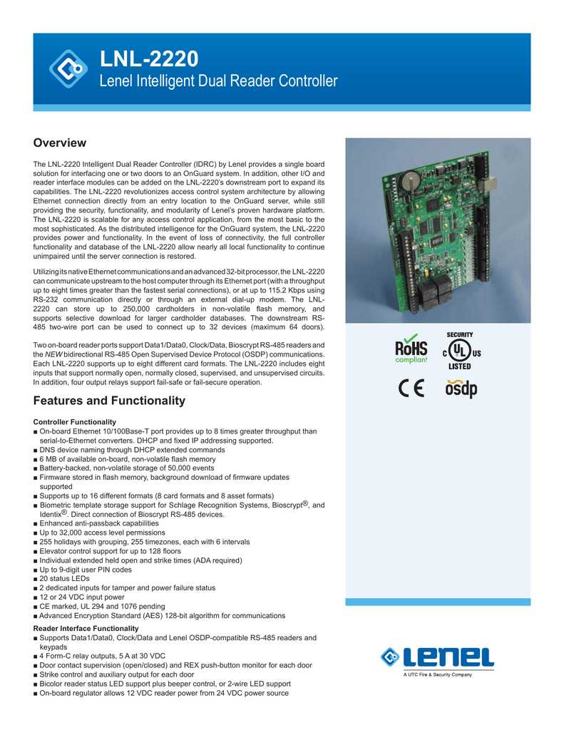lnl-2220-datasheet lnl-2220-datasheet