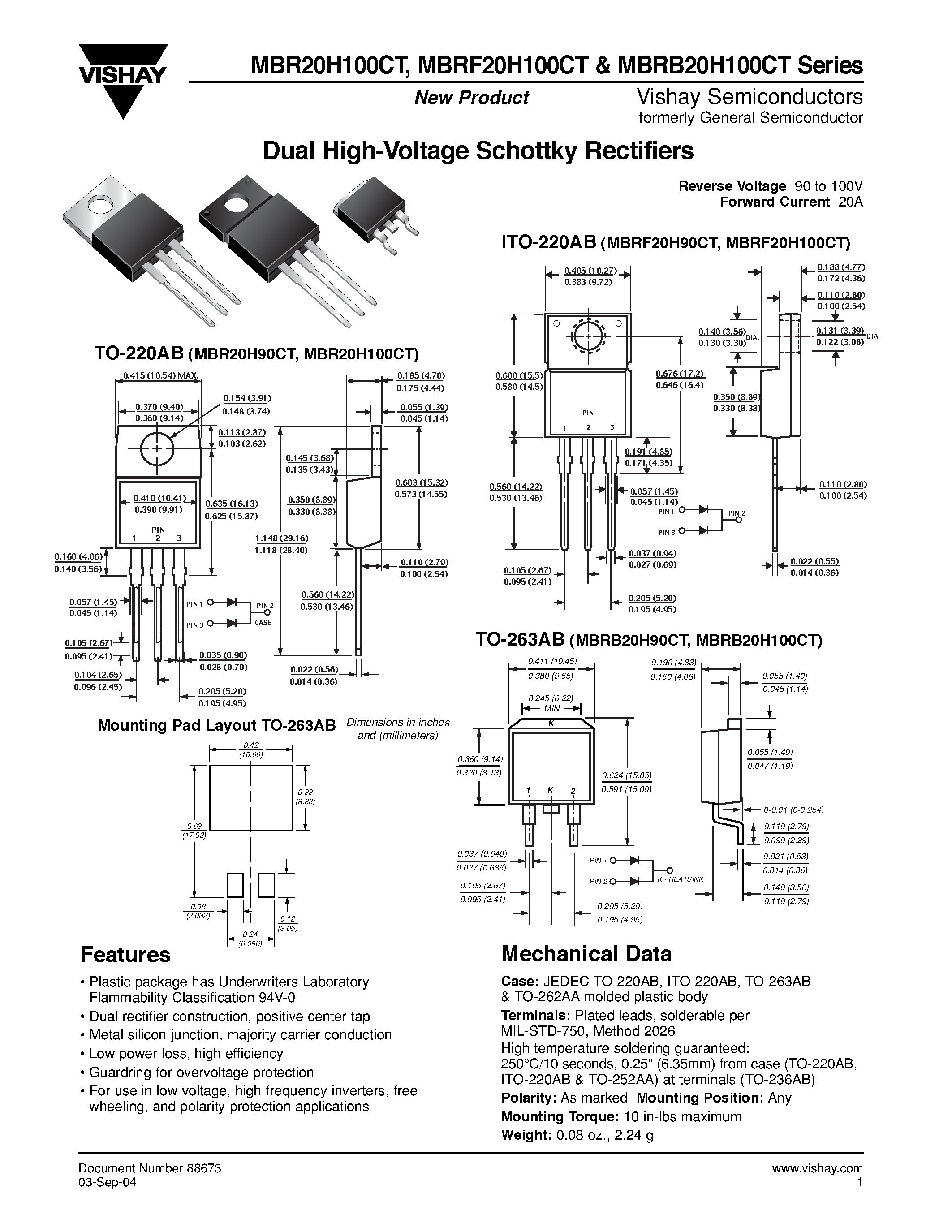 mbr2080ct-datasheet mbr2080ct-datasheet