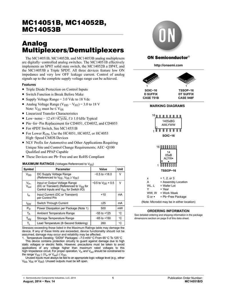 mc14051-datasheet mc14051-datasheet