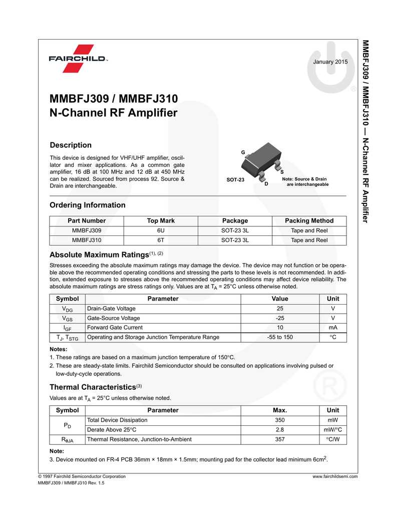 mmbfj310-datasheet mmbfj310-datasheet