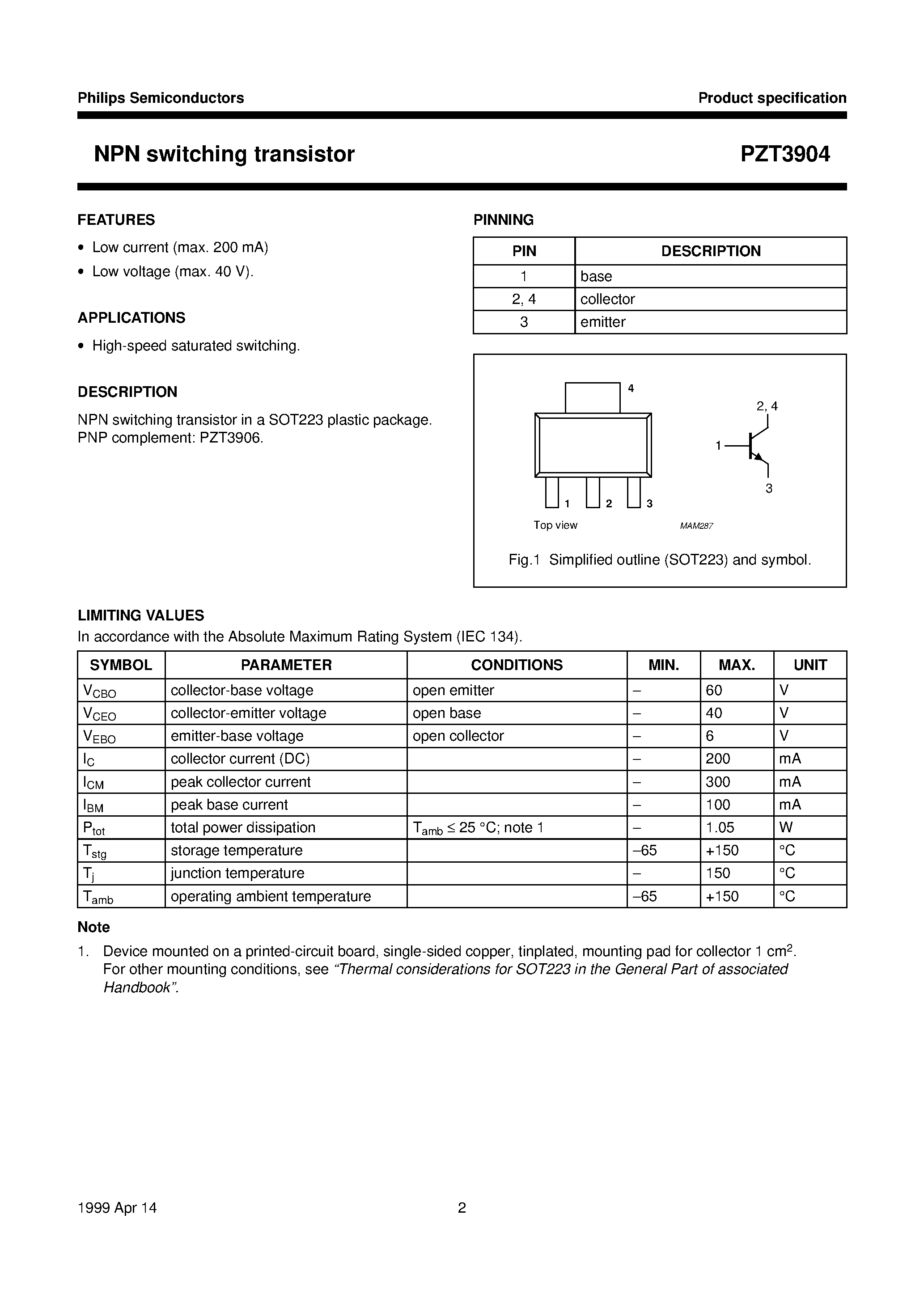 pzt3904-datasheet pzt3904-datasheet